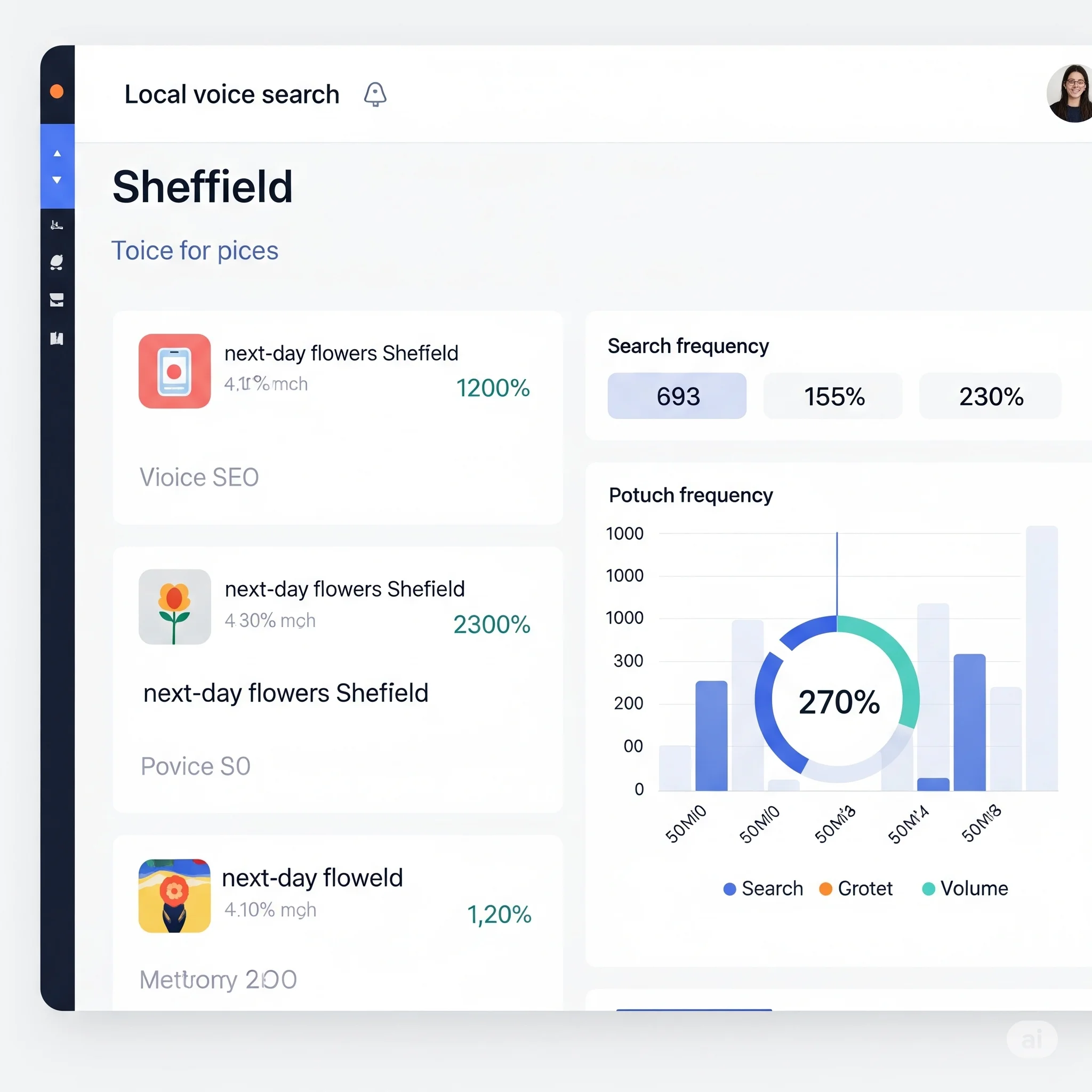 Voice search data insights for Sheffield-based e-commerce businesses.